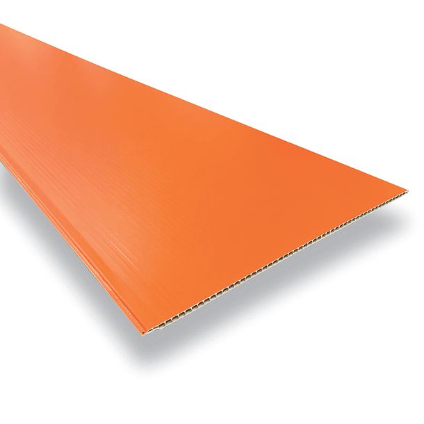 Panel PVC Interior Naranja Hermes 2.90m x 40cm x 7mm 1