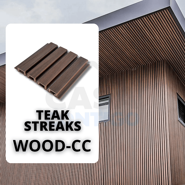 Panel Wood Tipo Madera Exterior 20cm x 290cm Teak Streaks 1
