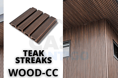 Panel Wood Tipo Madera Exterior 20cm x 290cm Teak Streaks