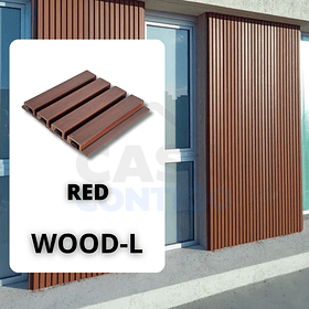 Panel Wood Tipo Madera Exterior 20cm x 290cm Red