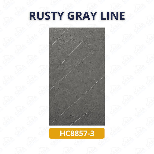 Plancha PVC Rusticas Gray Line 122x244cm 1