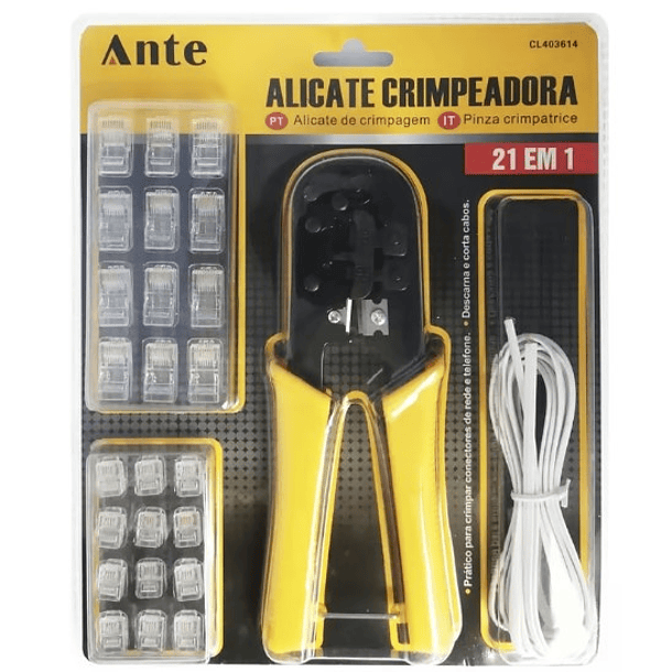 Kit de Alicate Cripeadora con 24 Conectores