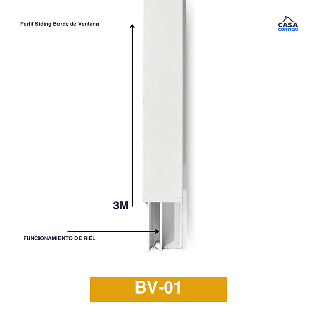 Perfil De Aluminio Para Siding Borde De Ventana Blanco 3m 2