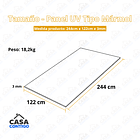 Plancha PVC Calacatta Ranurada Mate 122x244cm  2