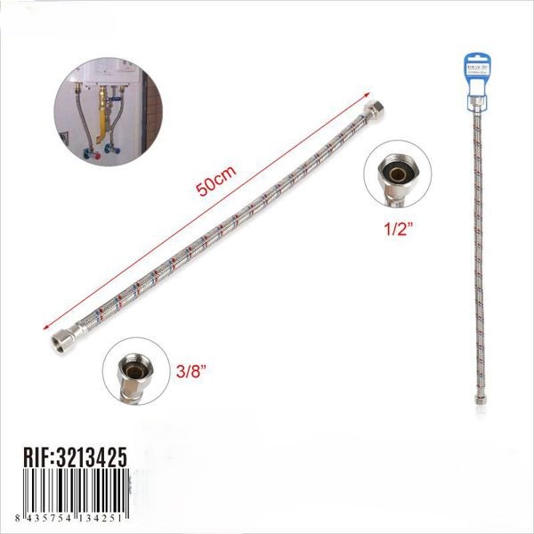 CONECTOR FLEXIBLE 1/2 A 3/8 50CM