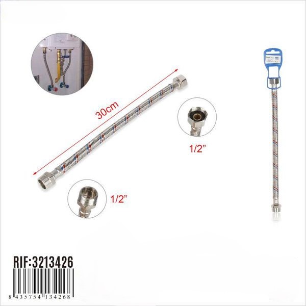 CONECTOR FLEXIBLE 1/2 A 1/2 30CM