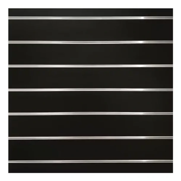Panel Ranurado 120x120 cm Negro Mate 18mm 1