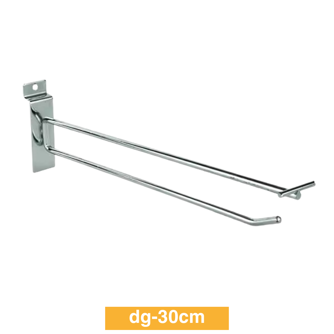 GANCHOS PANEL RANURADO Doble 30cm