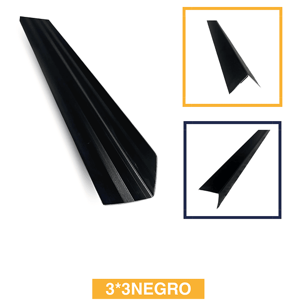 ANGULO DE ALUMINIO 3*3*280CM NEGRO