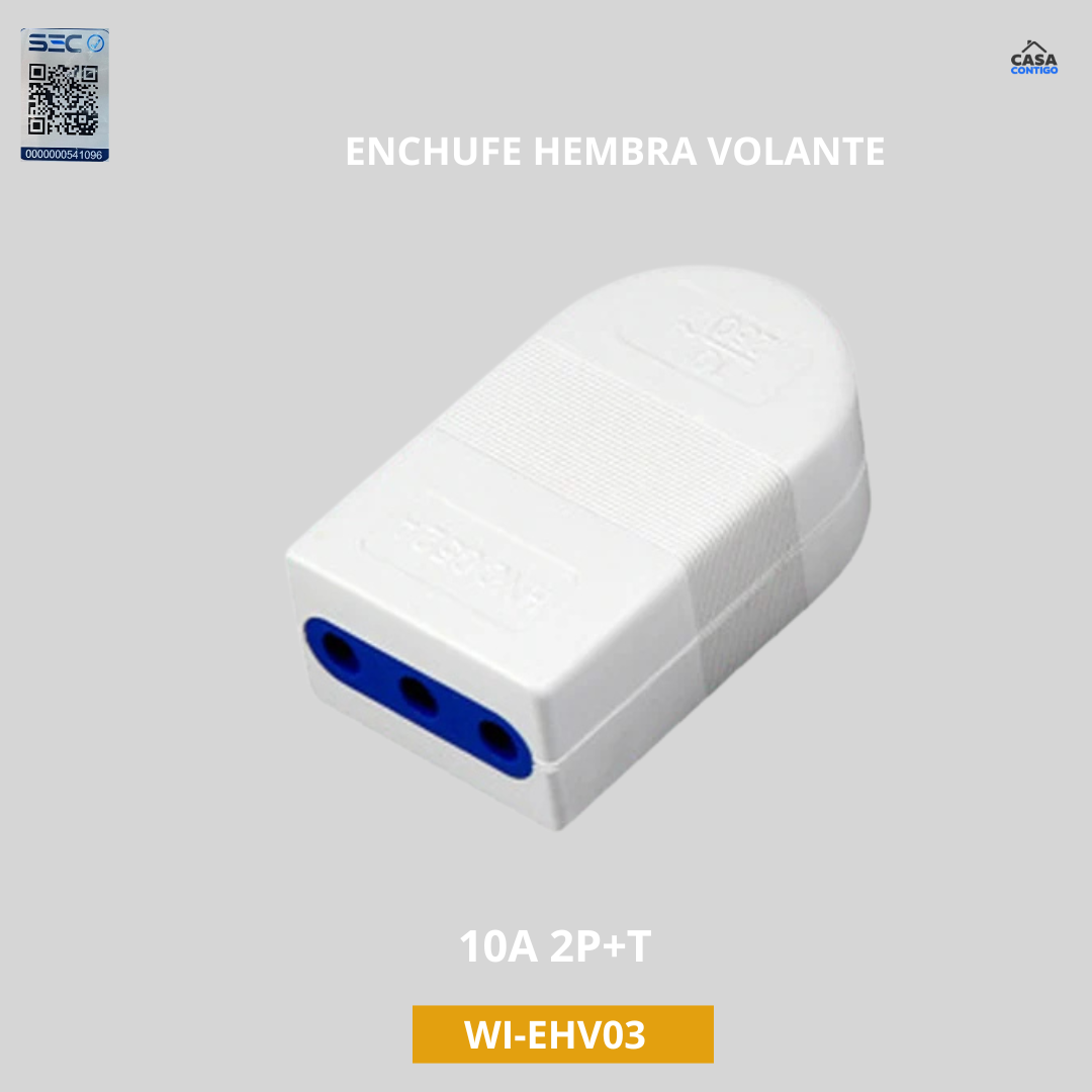 BTICINO ENCHUFE HEMBRA VOLANTE 2P+T 10A