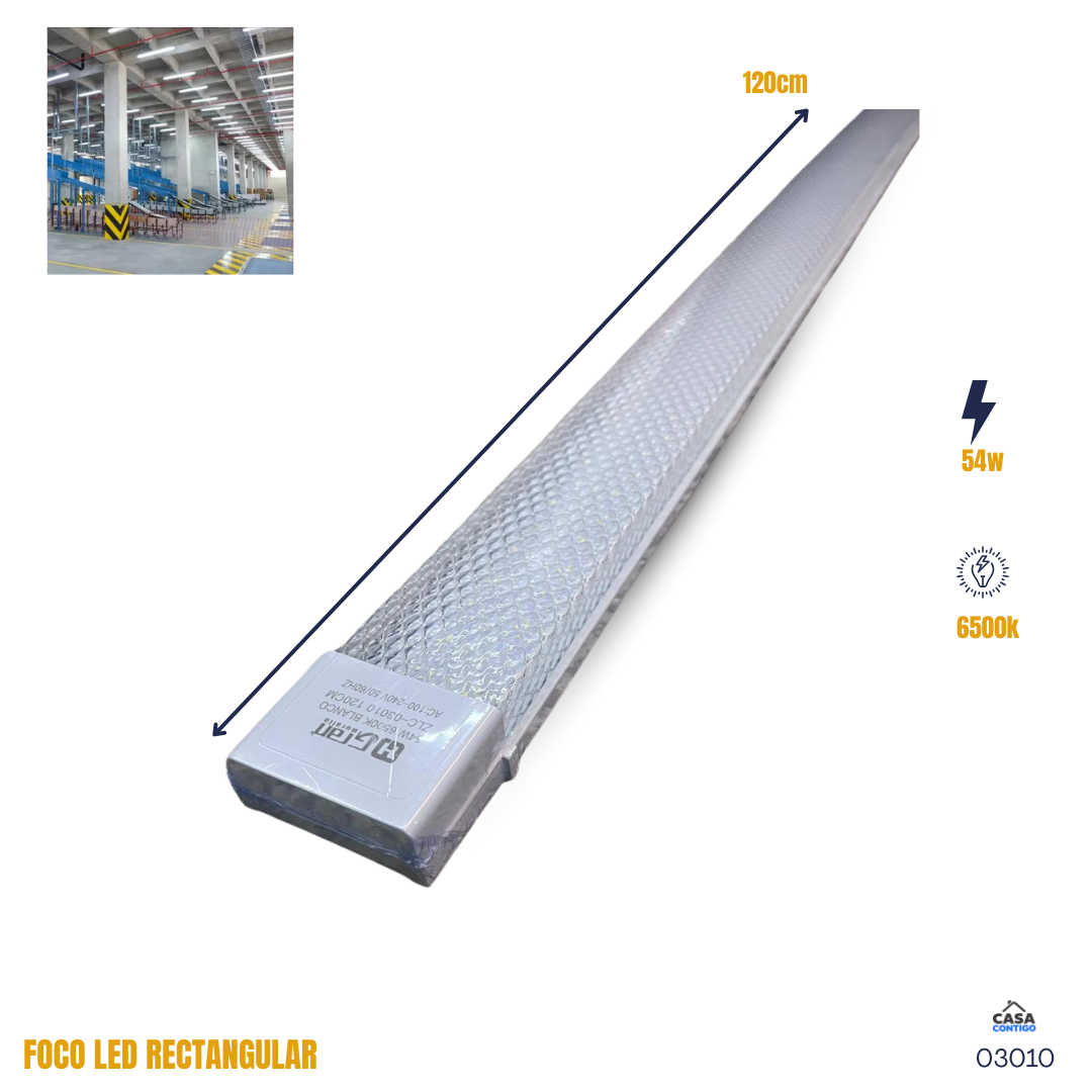 FOCO LED RECTANGULAR 120cm 54w 6500k
