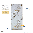  PLANCHA MARMOLEADA UV BO 122*244 3MM LUXURY COPPER PREMIUM 3