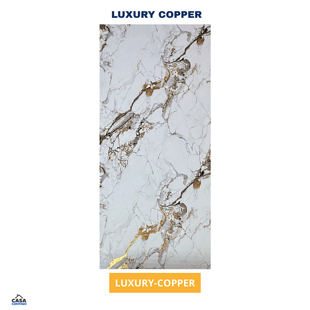 PLANCHA MARMOLEADA UV BO 122*244 3MM LUXURY COPPER  1
