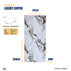 PLANCHA MARMOLEADA UV BO 122*244 3MM LUXURY COPPER  2