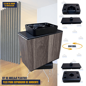  KIT DE ANCLAJE PLASTICO FLEX PARA SEPARADOR DE AMBIENTE