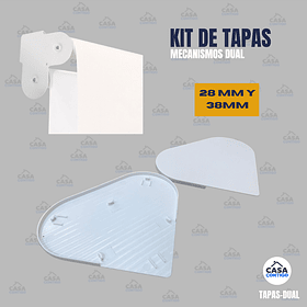 KIT DE TAPAS MECANISMOS DUAL 38MM Y 28MM