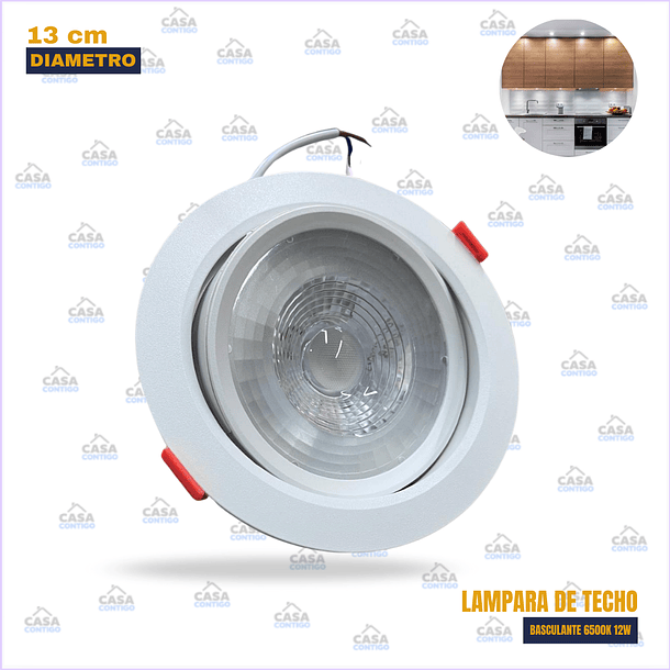 LAMPARA DE TECHO BASCULANTE 6500K 12W