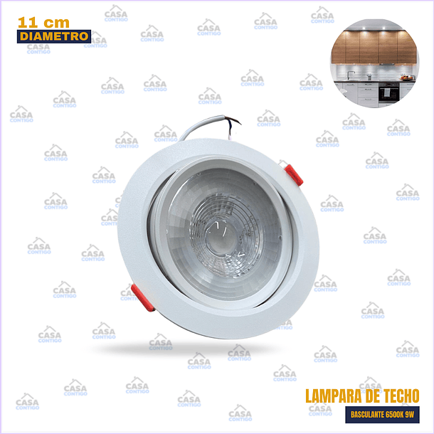  LAMPARA DE TECHO BASCULANTE 6500K 9w