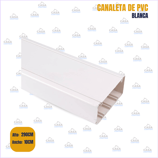 CANALETA DE PVC BLANCA 100*50mm