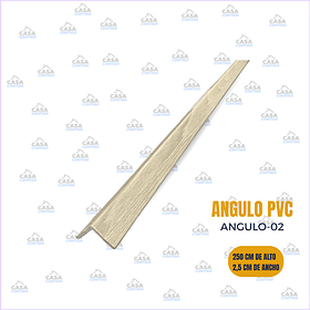 ángulo de PVC de 250 cm de alto y 2,5 cm de ancho