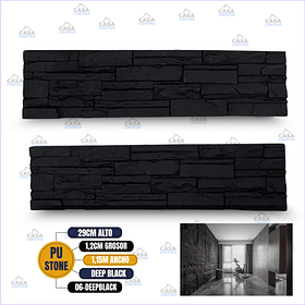 PU STONE 06 DEEP BLACK 1150*290*12mm