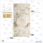 Plancha PVC Tipo Mármol Marmol Beige 122x244cm x 2,5mm 2