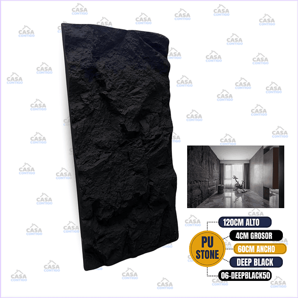 PU STONE 06 DEEP BLACK 50MM