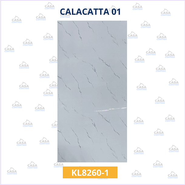 PLANCHA MARMOLEADA UV BO 122*244 3MM kl8260-1 CALACATTA 01 1