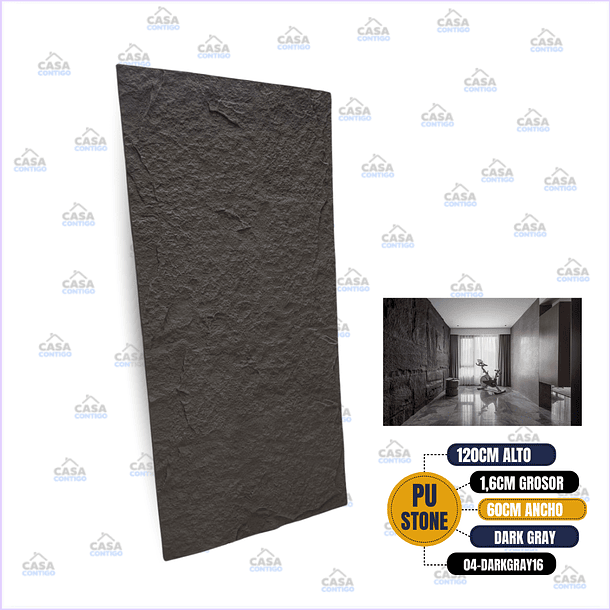  PU STONE 04 DARK GRAY 16MM