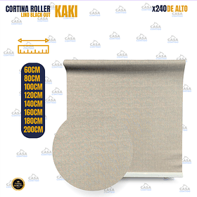CORTINA ROLLER LINO BLACK OUT Kaki
