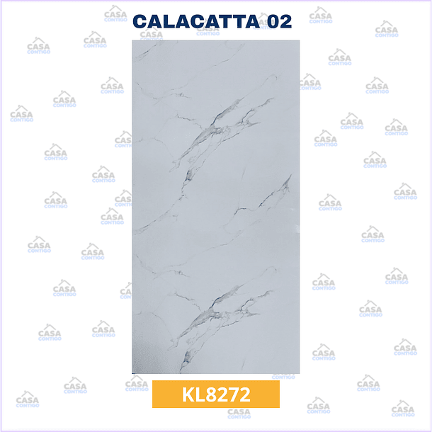 PLANCHA MARMOLEADA UV BO 122*244 3MM KL8272 CALACATTA #02 1