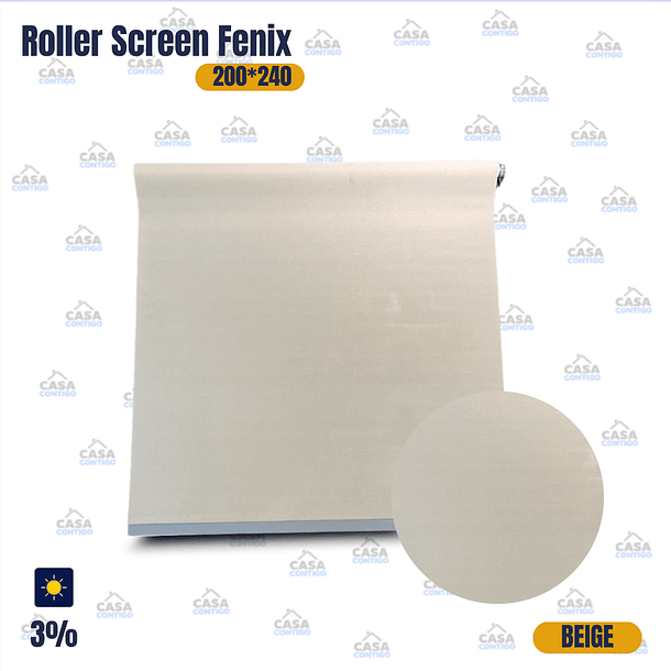 Cortina Roller Sun Screen 3% 200x240cm 1