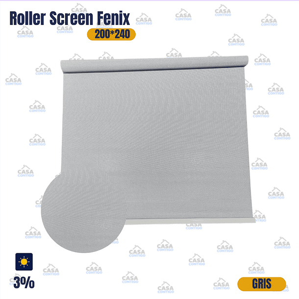 Cortina Roller Sun Screen 3% 200x240cm 2