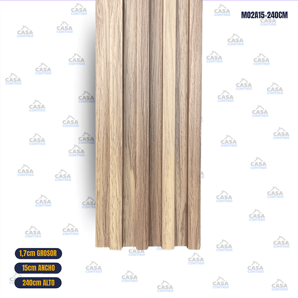 WOOD PANEL 15,5CM*17MM*240CM Madera 