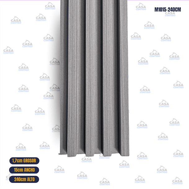 WOOD PANEL 240*16*2.2CM GRIS