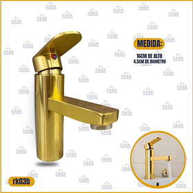 LLAVE VANITORIO LLAVE DE LAVAMANO DORADO