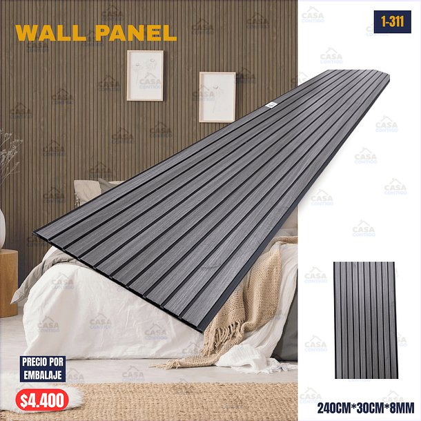 Wall Panel decorativo 240 cm de alto, 30 cm de ancho