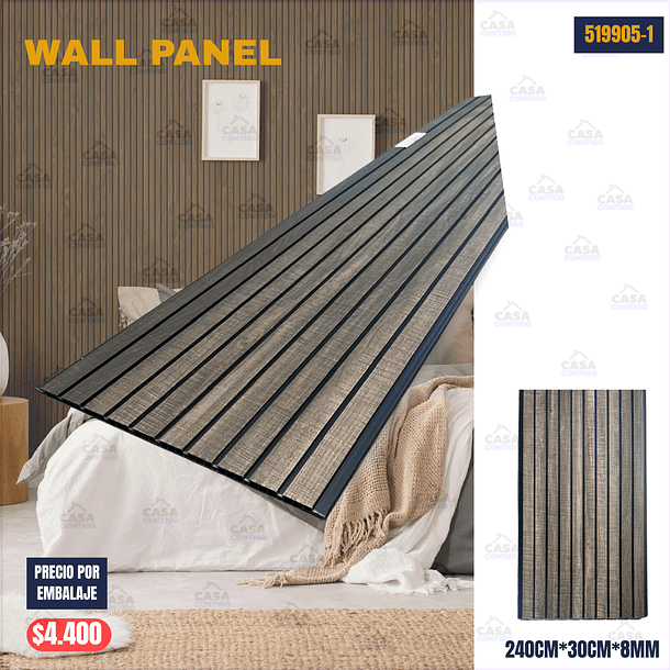 Wall Panel decorativo 240 cm de alto, 30 cm de ancho