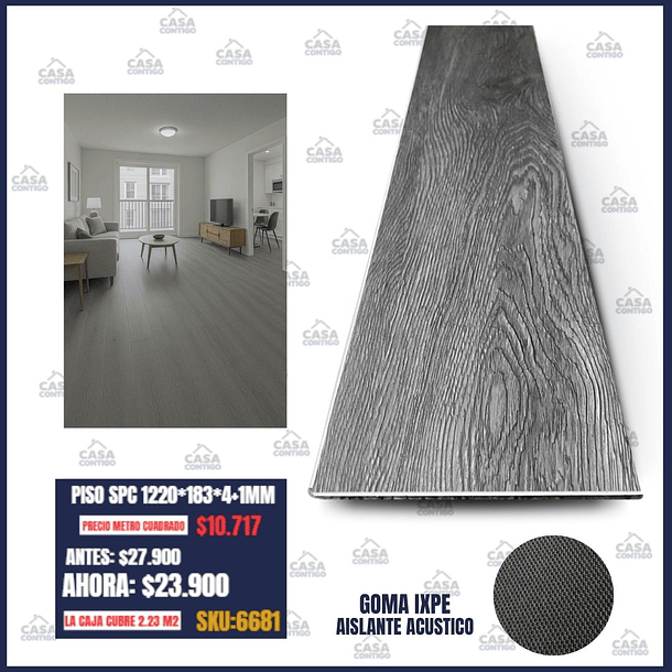  Piso SPC  2.23m2 / Precio por metro2 $10.717 1