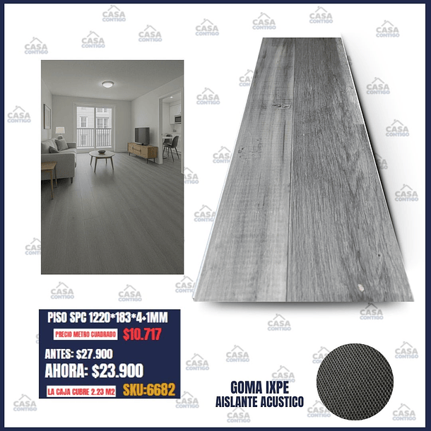  Piso SPC  2.23m2 / Precio por metro2 $10.717 2