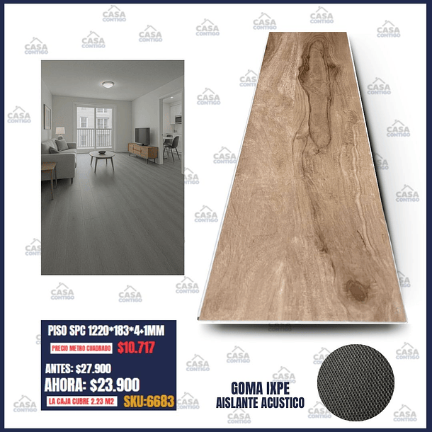  Piso SPC  2.23m2 / Precio por metro2 $10.717 3