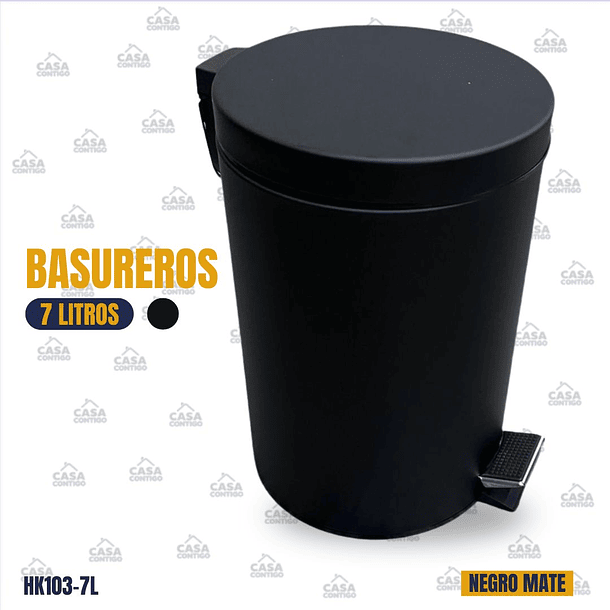 BASURERO NEGRO 7L