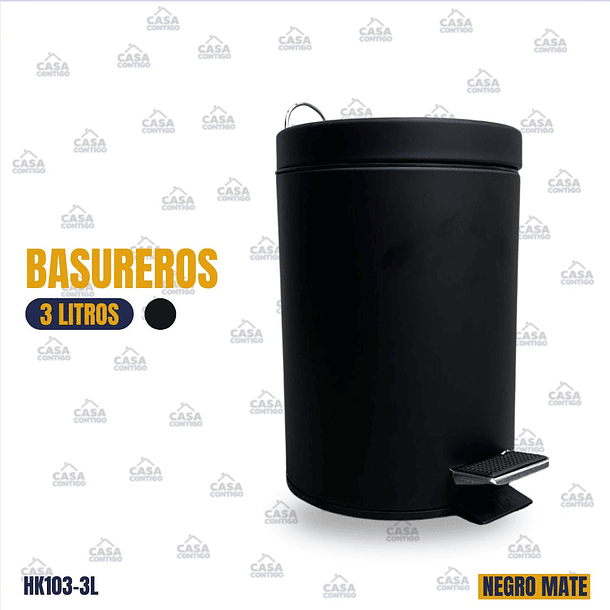 BASURERO NEGRO 3L