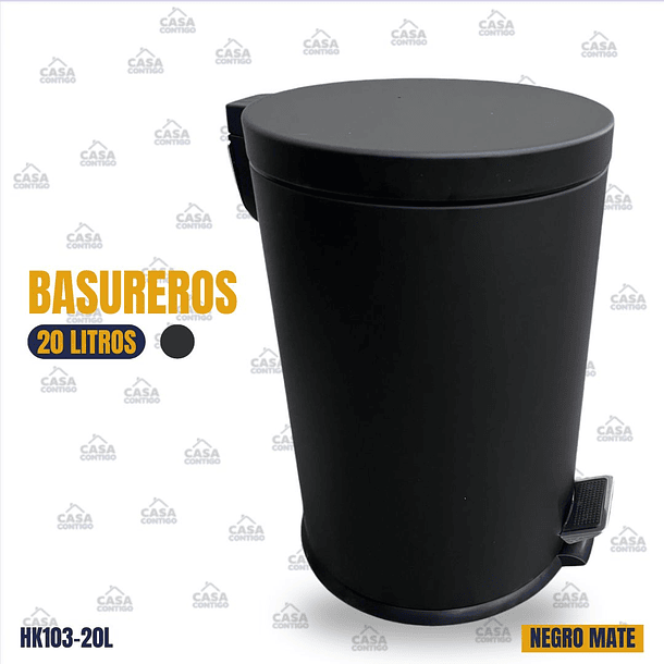 BASURERO NEGRO 20L