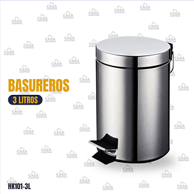 BASURERO GRIS 3L