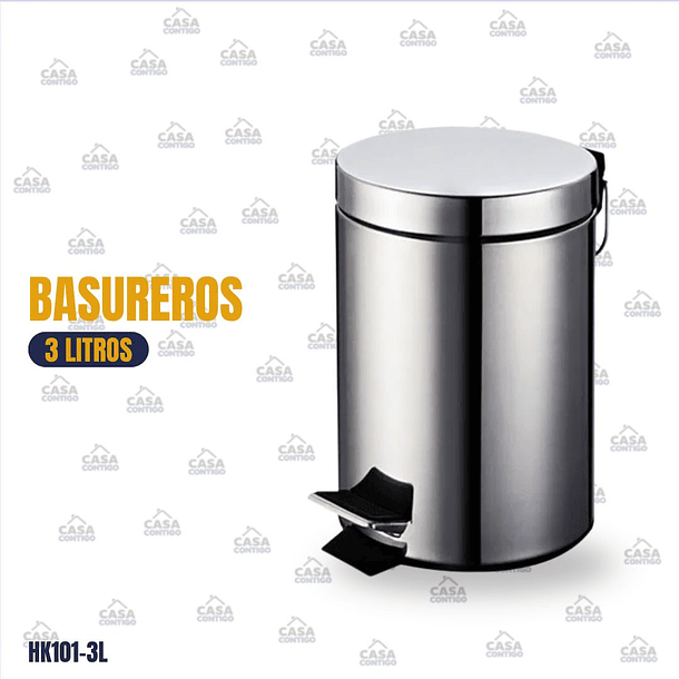 BASURERO GRIS 3L