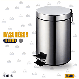 BASURERO GRIS 12L