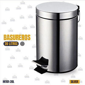 BASURERO GRIS 20L