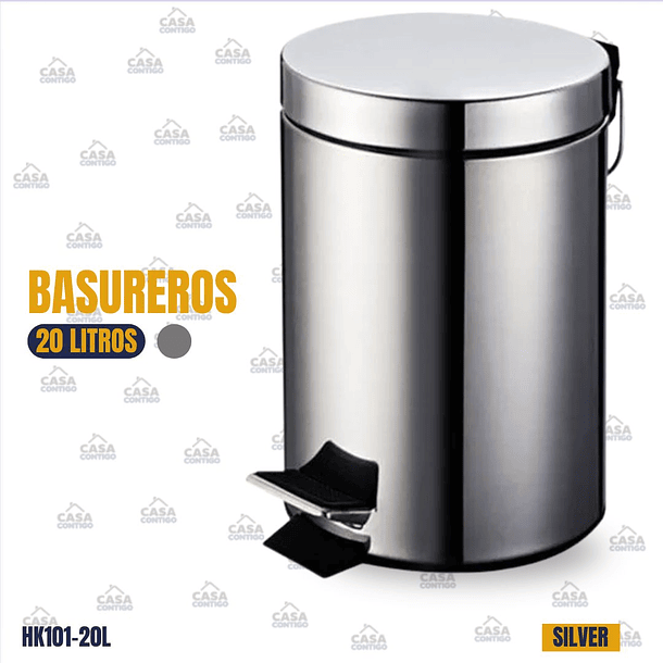 BASURERO GRIS 20L