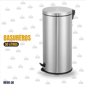 BASURERO GRIS 30L
